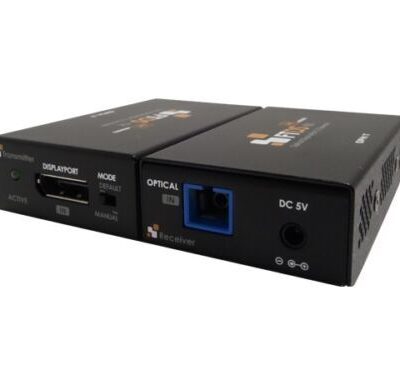 Product image of the Display Port 1.2 Fibre Converter supplied by Bigabox Productions LED Video Processing & Scaling equipment hire