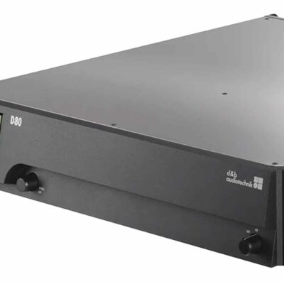 D80 Amplifier Angled Front View | Bespoke Marketing Solutions